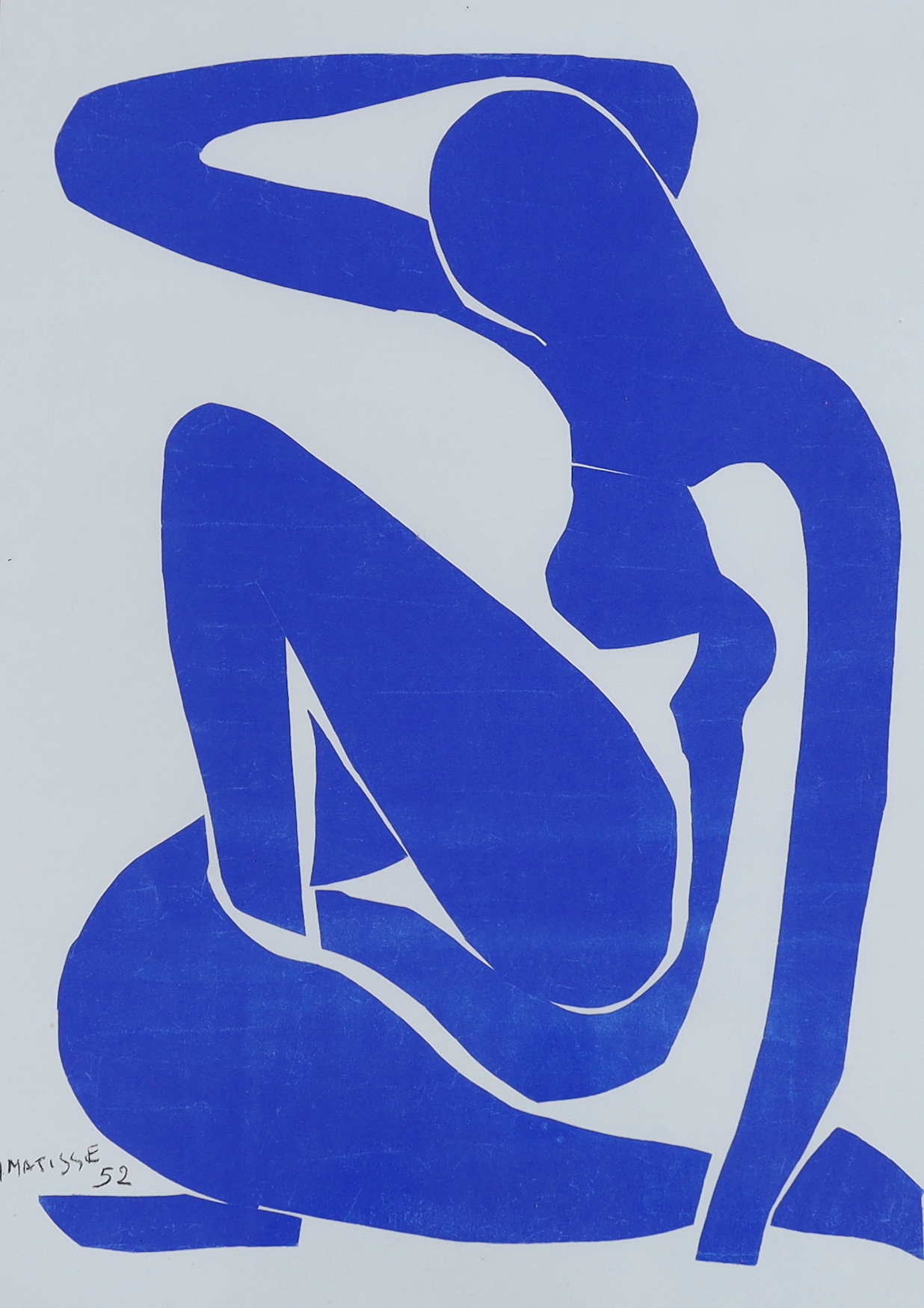 After Henri Matisse (French, 1869-1954) colour lithograph, ‘Nu Bleu’, unsigned, 70 x 50cm